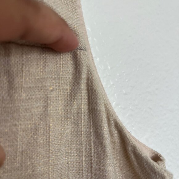 Cynthia Rowley Linen and Cotton Blend Maxi Dress Stud Detail Classy Career Sz14 - Picture 10 of 10